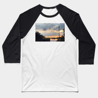 Sunset at horsey mere Baseball T-Shirt